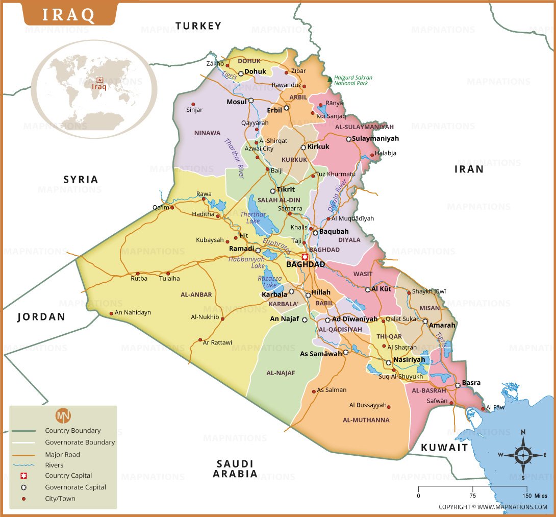 Map of Iraq