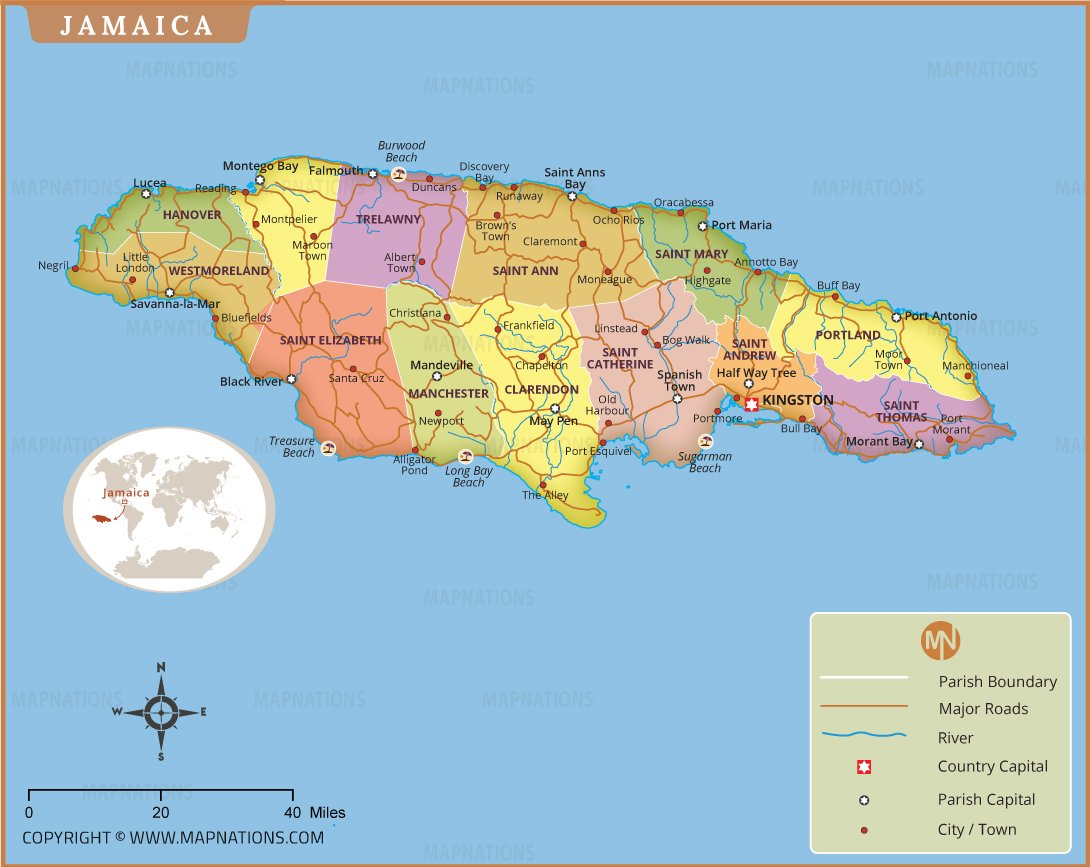 Jamaica Map