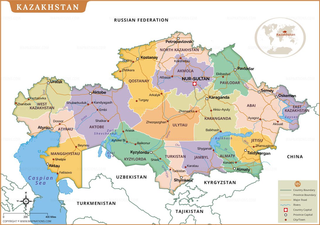 Kazakhstan Map