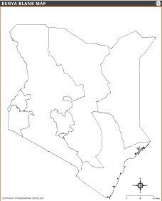 Kenya Blank Map