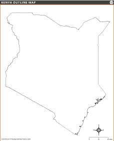 Kenya Outline Map