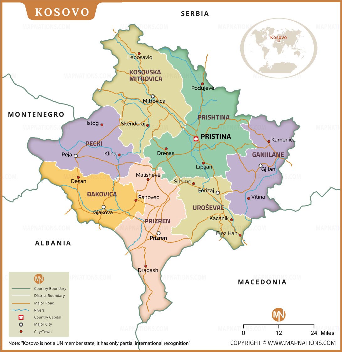 Kosovo Map
