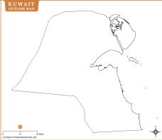 Kuwait Outline Map