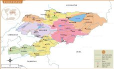 Map of Kyrgyzstan