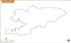 Kyrgyzstan Outline Map