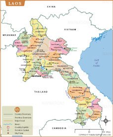 Map of Laos