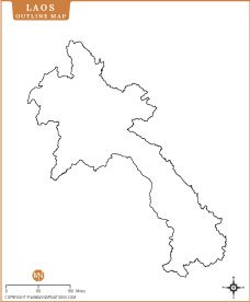 Laos Outline Map