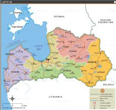 Map of Latvia