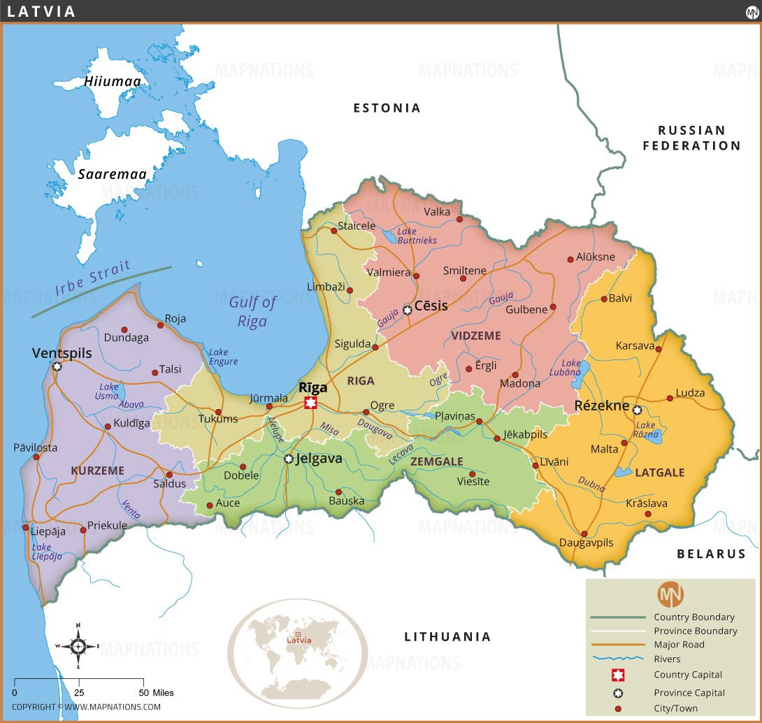 Latvia Map