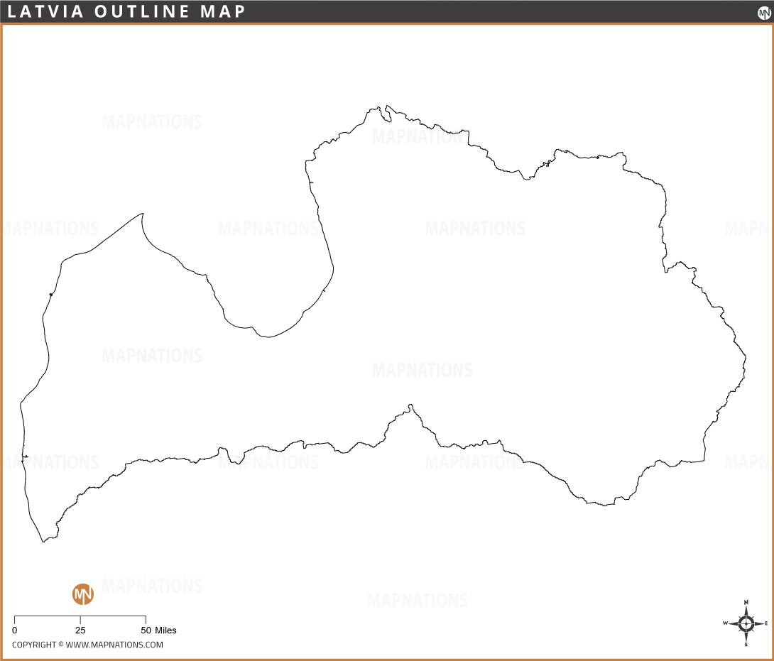latvia-outline-map