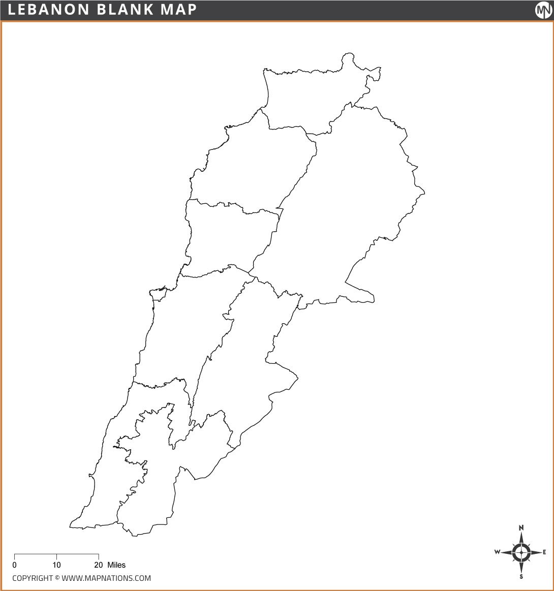 lebanon-blank-map
