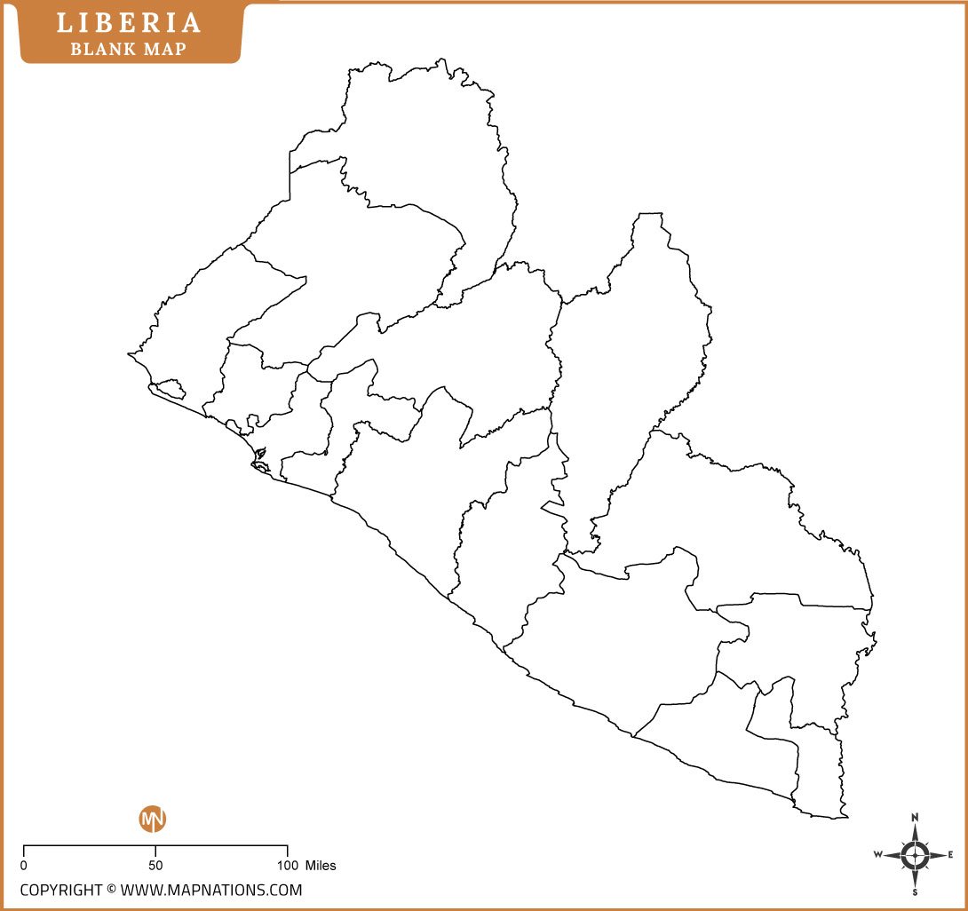 Blank Map of Liberia