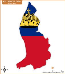 Liechtenstein Flag Map Thumb