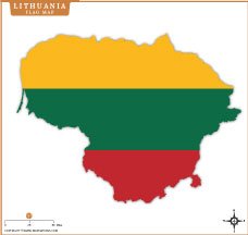 Lithuania Flag Map Thumb