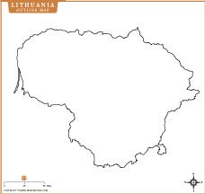 Lithuania Outline Map