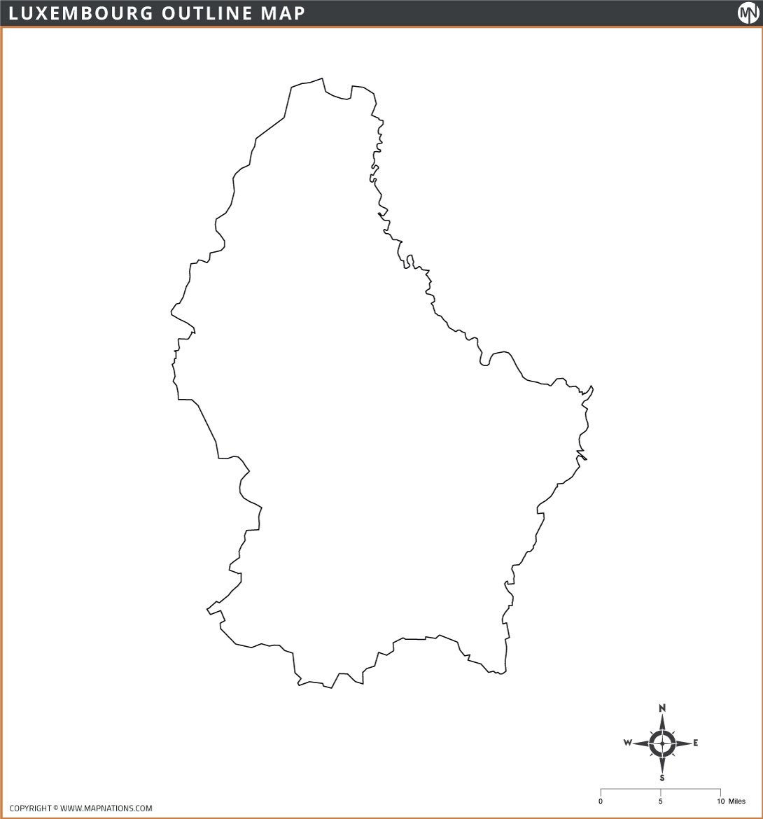 luxembourg-outline-map