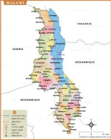 Map of malawi