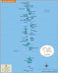 Map of maldives