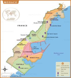 Map of monaco