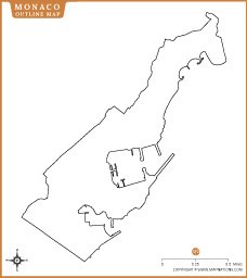 Monaco Outline Map