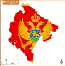Montenegro Flag Map Thumb
