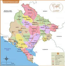 Map of montenegro