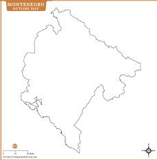 Montenegro Outline Map