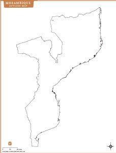 Mozambique Outline Map