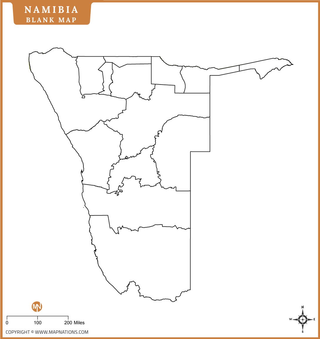 namibia-blank-map