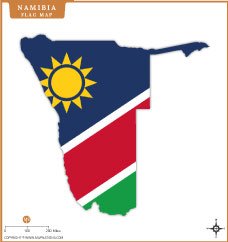 namibia-flag-map