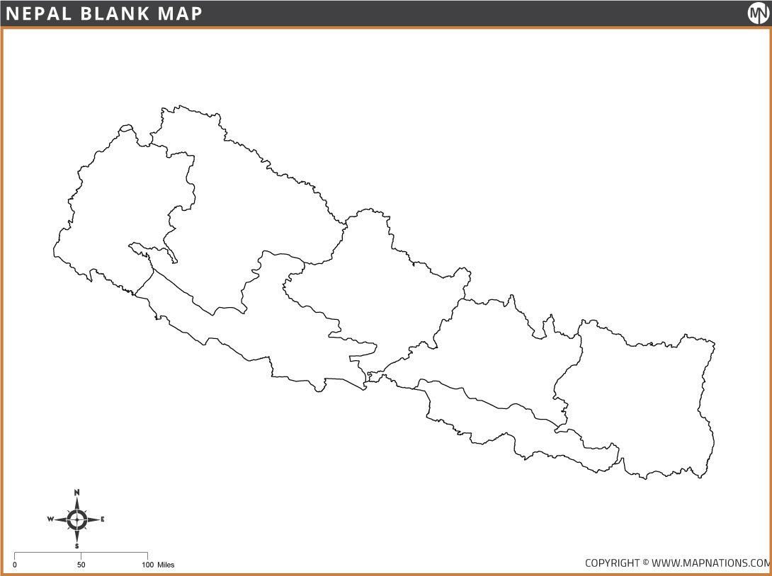 Blank Map of Nepal