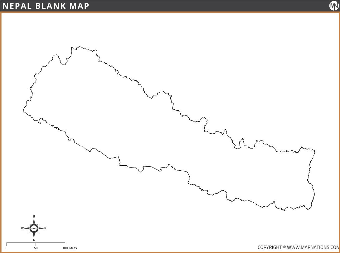 Outline Map of Nepal