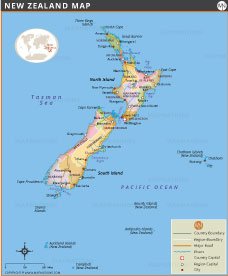 Map of new-zealand
