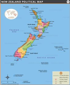 New Zealand Political Map