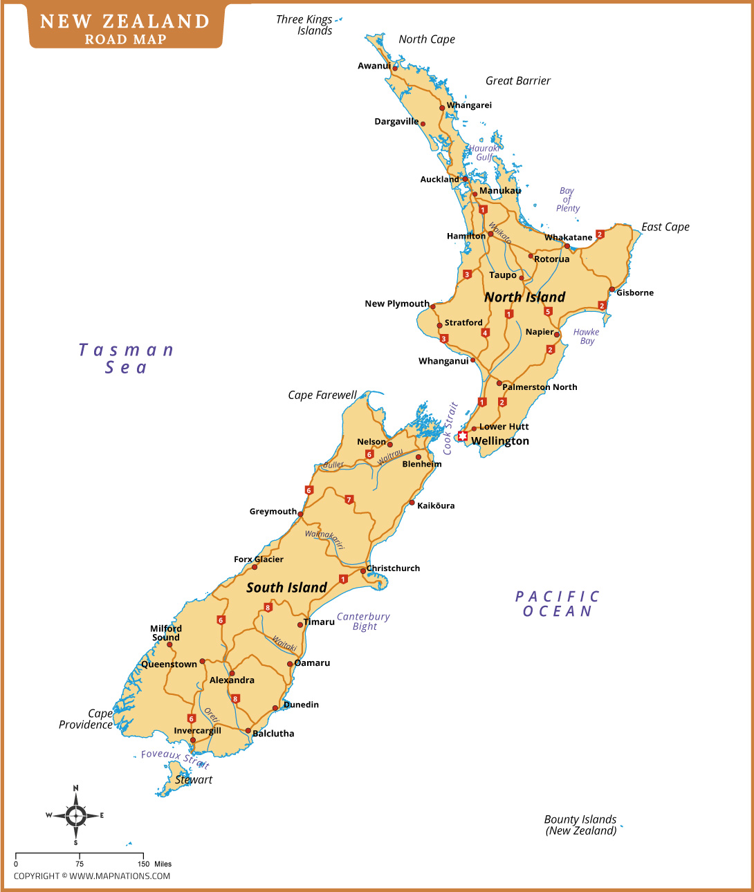 New Zealand Road Map