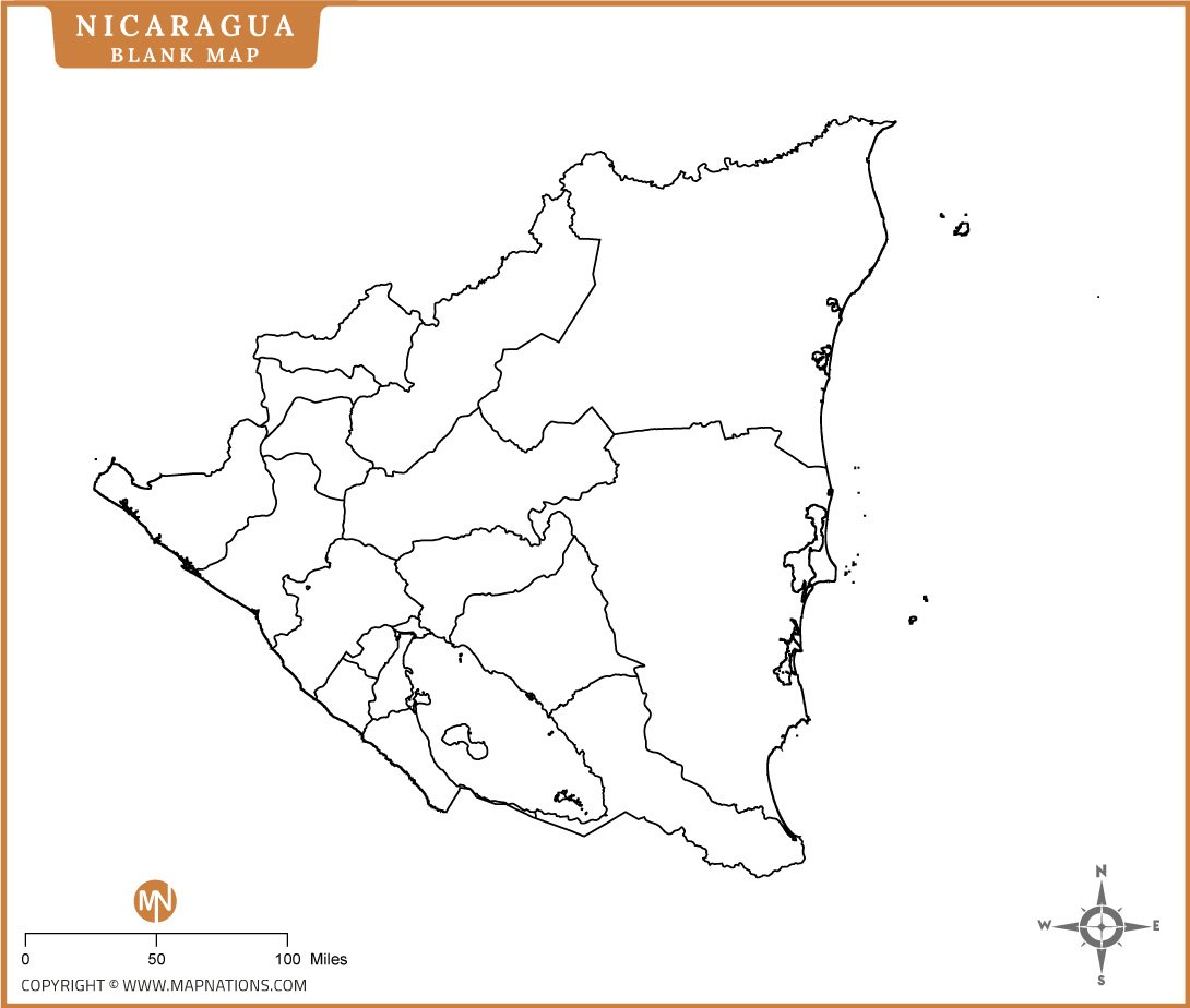 Blank Map of Nicaragua