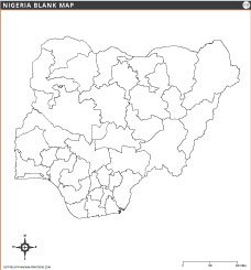 Nigeria Blank Map