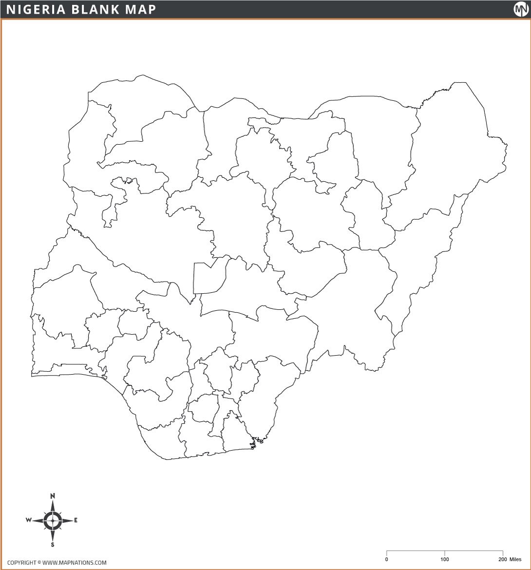 Blank Map of Nigeria