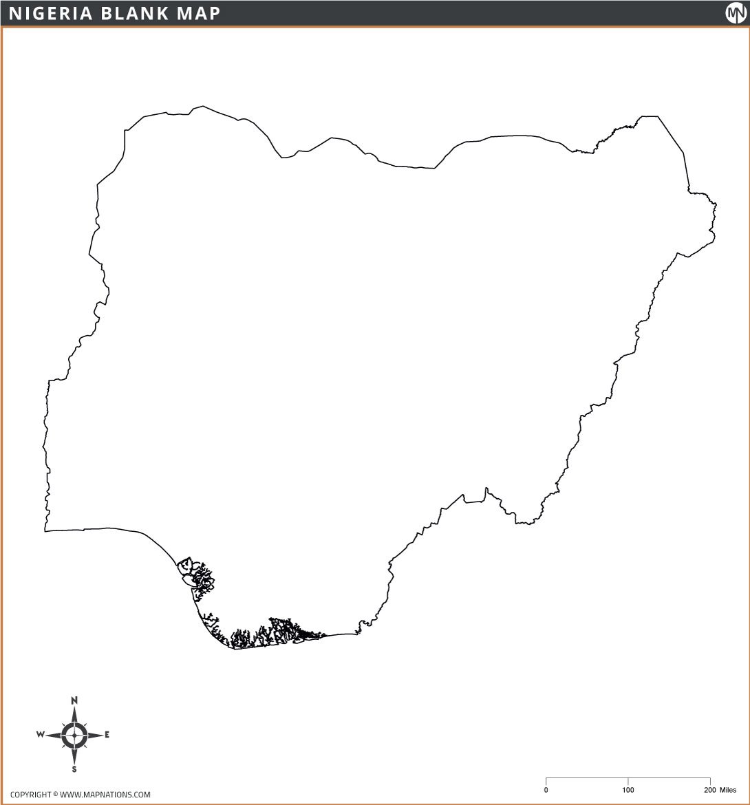 Outline Map of Nigeria