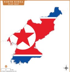 north-korea-flag-map