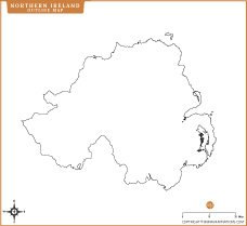 Northern Ireland Outline Map