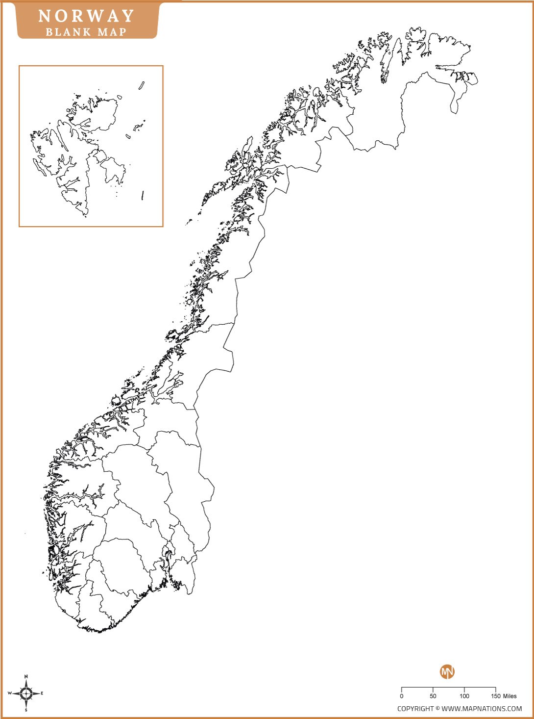 norway-blank-map