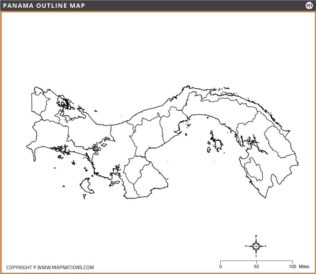 Outline Map of Panama