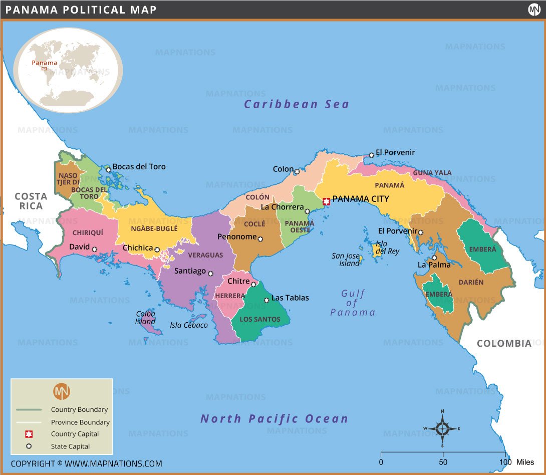 Political Map of Panama
