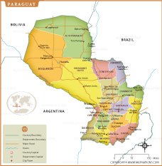 Map of paraguay