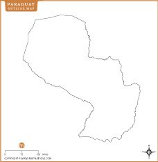 Paraguay Outline Map