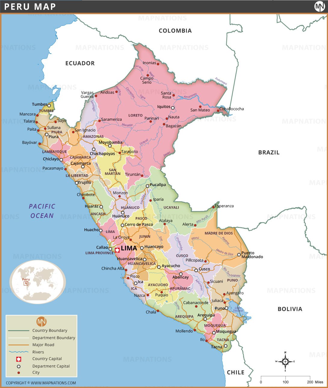 Map of Peru