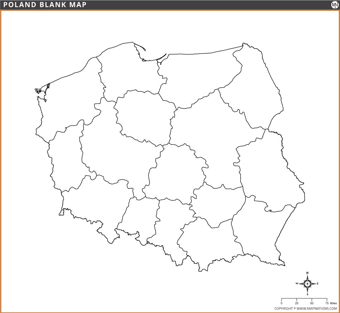 Blank Map of Poland