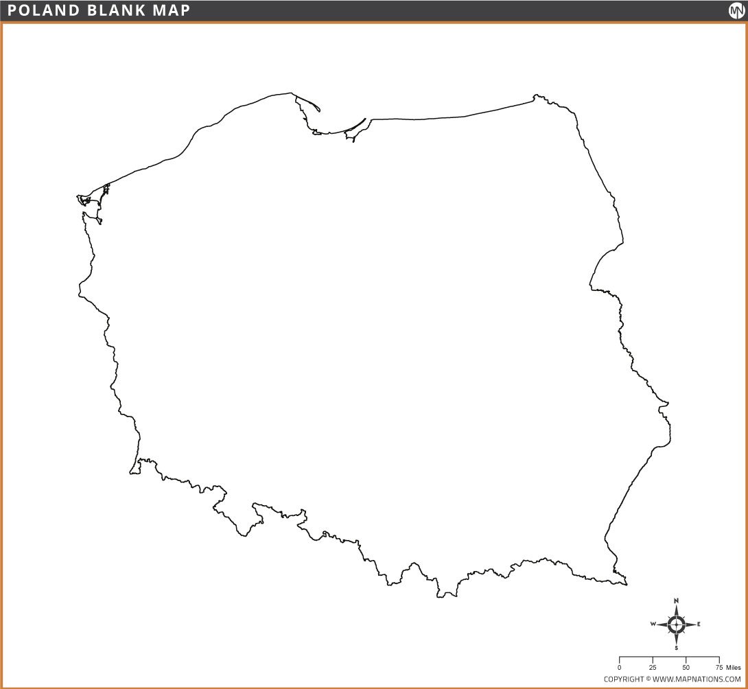 Outline Map of Poland