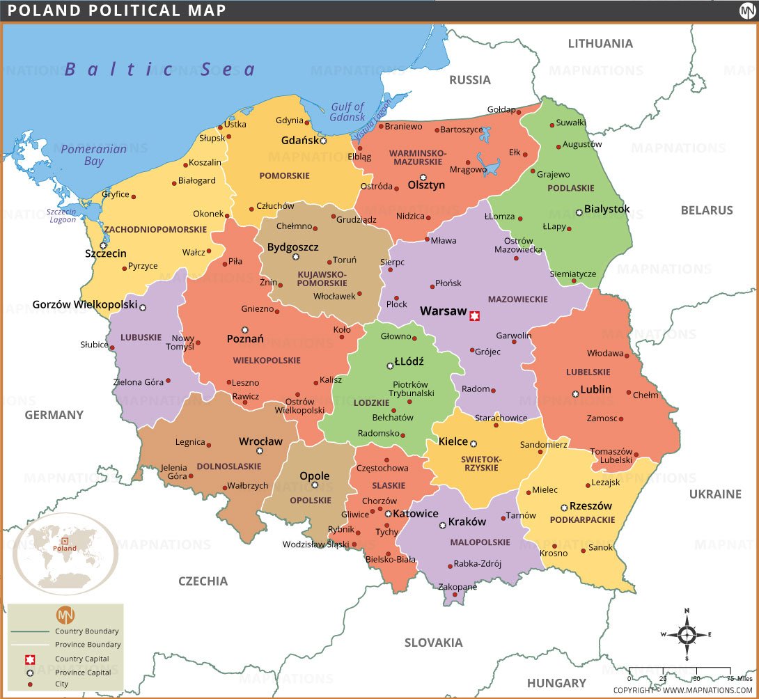 Map of Poland